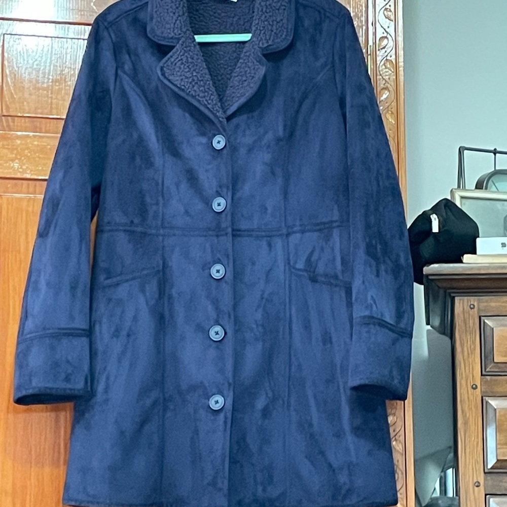 Denim&Co Women's Deep Blue Pea Coat